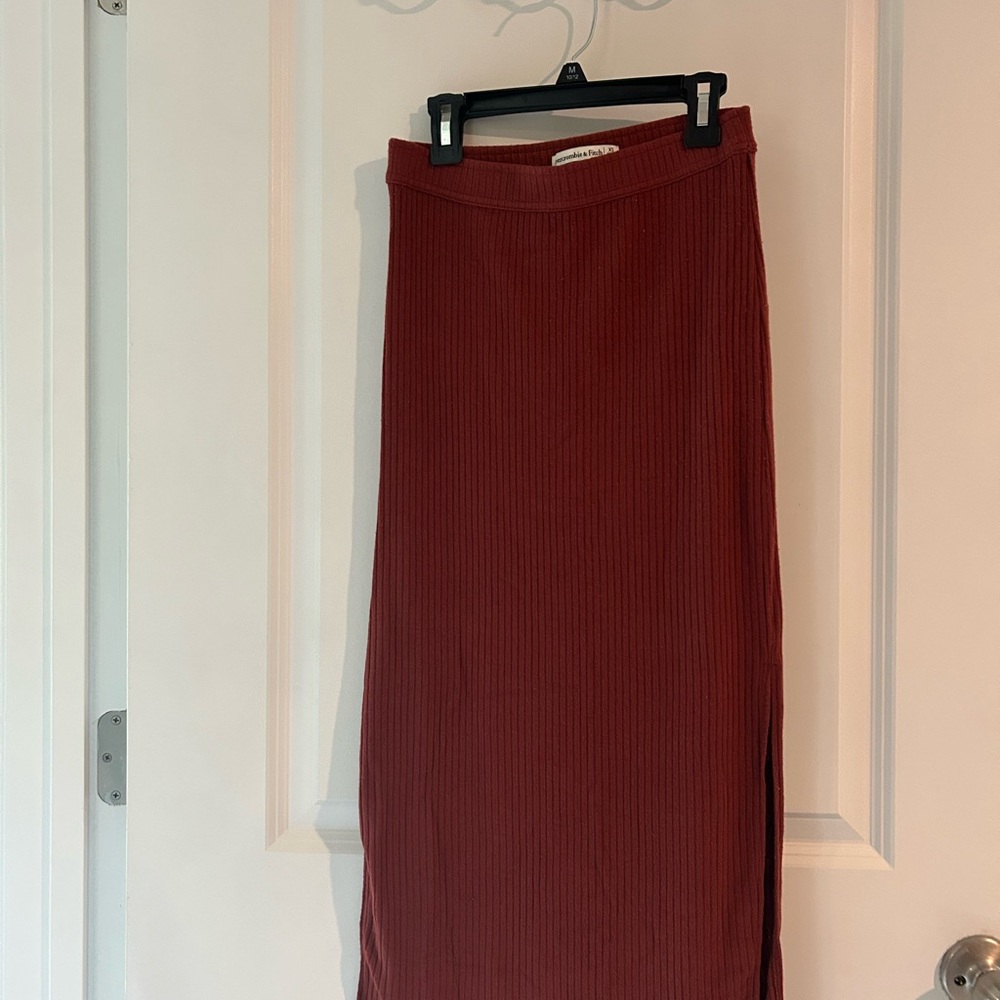 Abercrombie & Fitch Brick Red Maxi Skirt